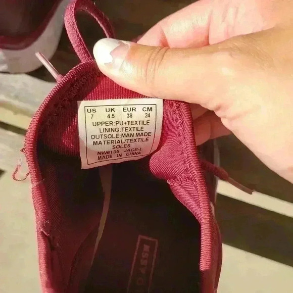 U.S. Polo Assn. Jace-I Oxford Maroon/White Size 7 Womens - Picture 8 of 12